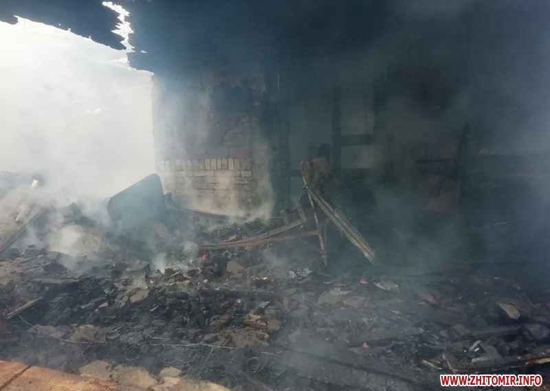 В Житомирской области при пожаре в деревянном доме погиб мужчина
