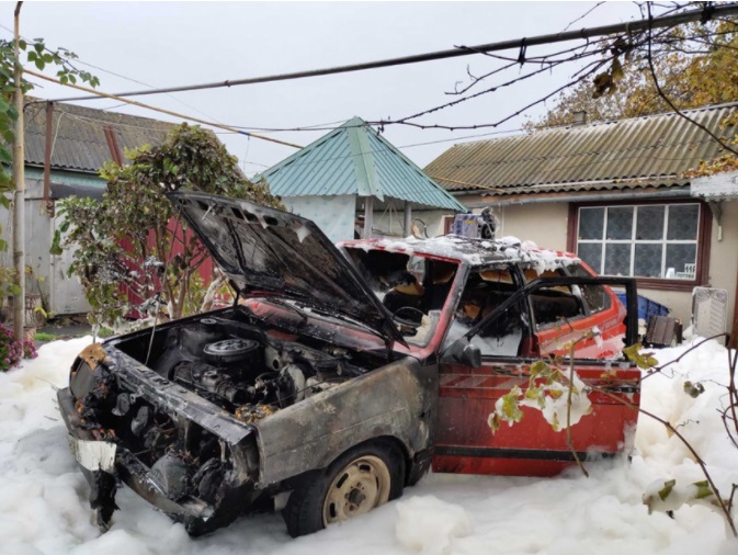 Во Врадиевке во время сварочных работ сгорел автомобиль «ВАЗ»