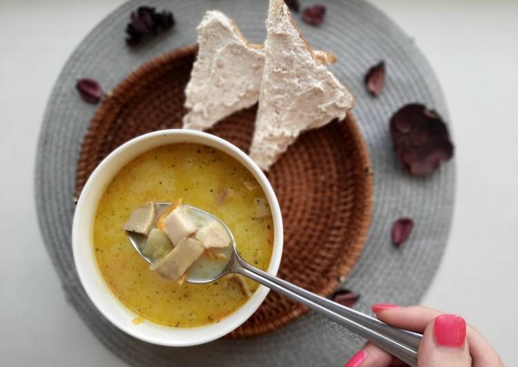 Сливочный суп с шампиньонами: рецепт пошаговый с фото. | Меню недели