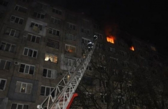 При пожаре в многоэтажке в Кропивницком пострадали люди