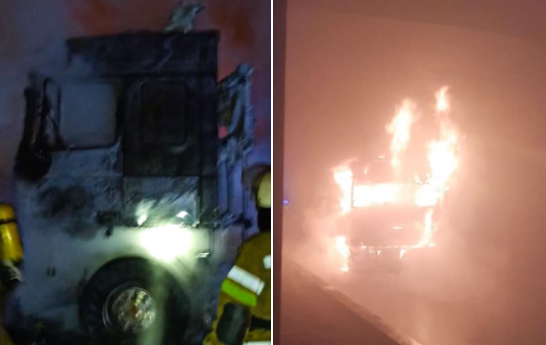 На Одесской площади в Киеве сгорел грузовик