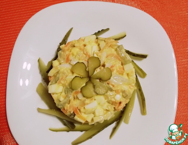 «Рецепт дня»:  Нежный салат с кальмарами