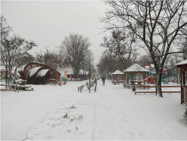 В южных областях Украины выпал снег