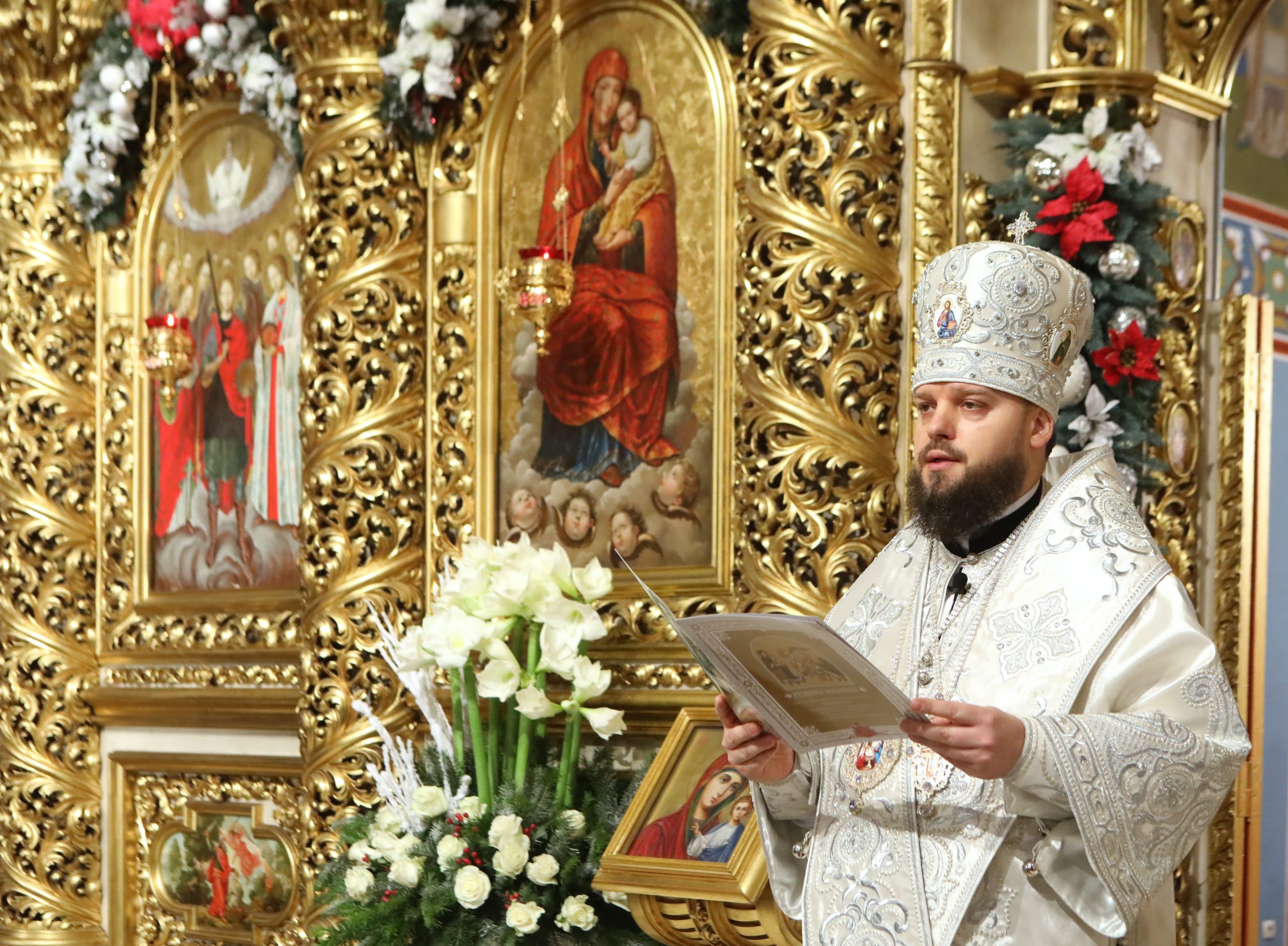 Рождественское богослужение в Михайловском соборе