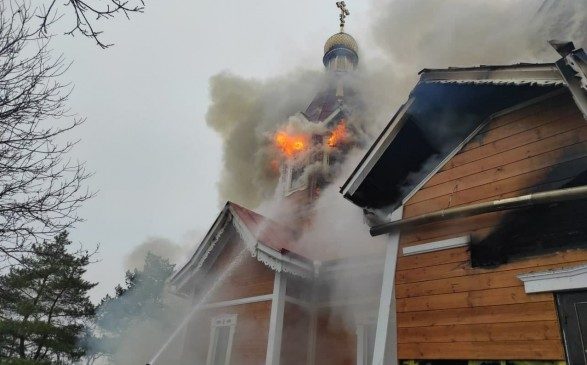 В Кировоградской области произошел пожар в церкви