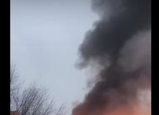 В центре Киева вспыхнул сильный пожар 
