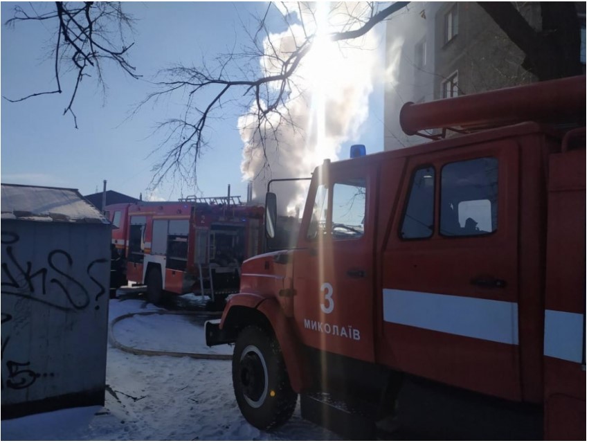 В Николаеве горел жилой дом