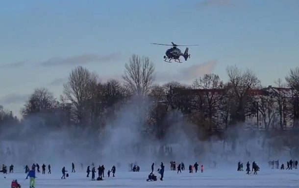 В Берлине власти применили вертолет для разгона людей