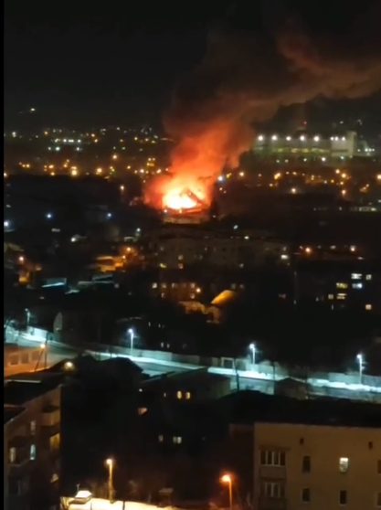 Крупный пожар под Харьковом: горел цех