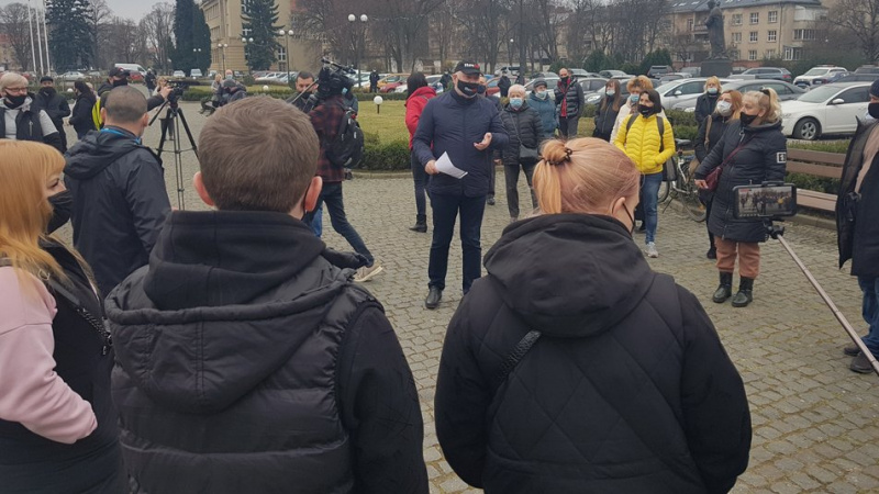 В Ужгороде предприниматели протестует против карантина