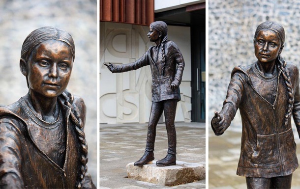 В Британии установили памятник Грете Тунберг: студенты в ярости