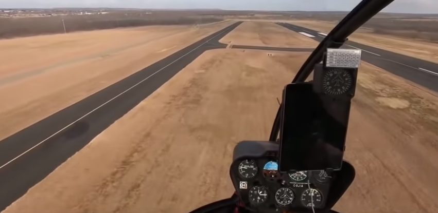 В США пилот снял на видео аварийную посадку вертолета