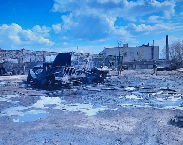 Пожар в воинской части в Рубежном: появились фото с места ЧП