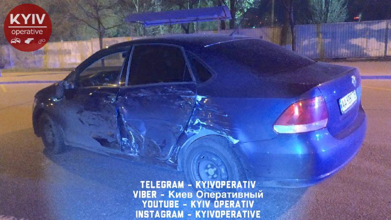 Водитель Fiat устроил гонки с полицией по ночному Киеву
