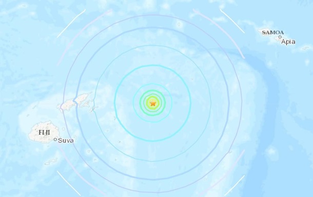 У берегов Фиджи произошло мощное землетрясение магнитудой 6,5