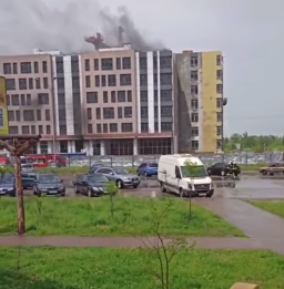 На Троещине в Киеве произошел пожар в высотке
