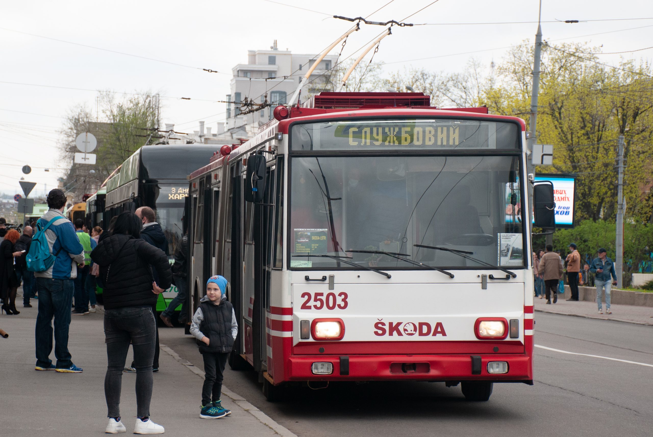 В Харькове состоялся парад тролейбусов