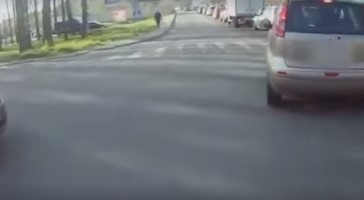Под Киевом водитель Nissan прокатил полицейского на капоте