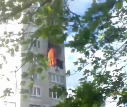 В Харькове горела квартира в многоэтажке