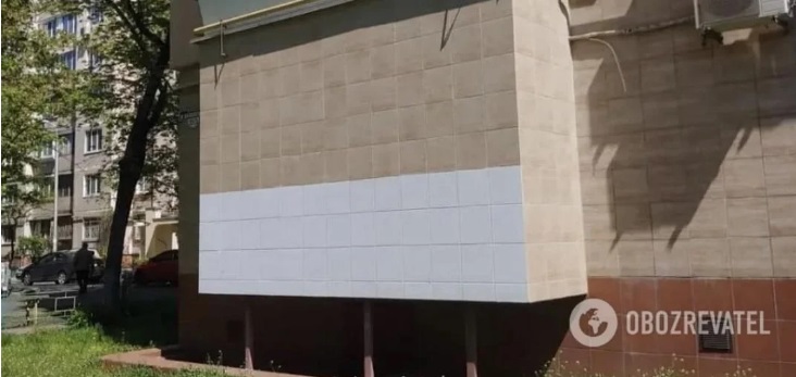 На Оболони в Киеве увидели балкон-«бункер»