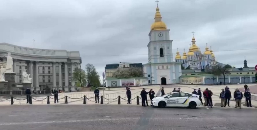 Силовики заблокировали центр Киева из-за визита Блинкена