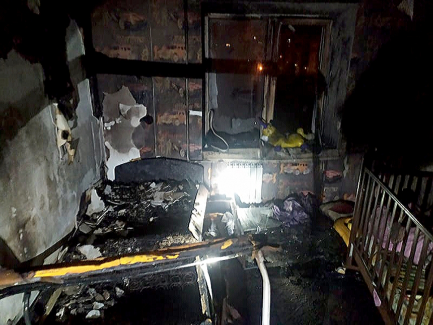 В Николаеве ночью горела квартира в многоэтажке