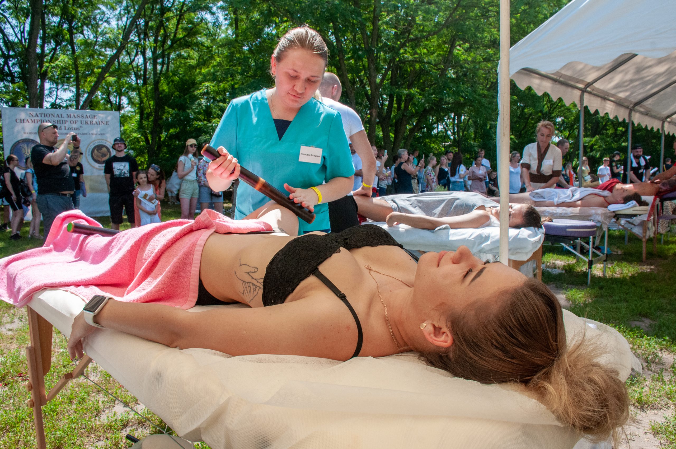 В Харькове прошли самые массовые соревнования по массажу