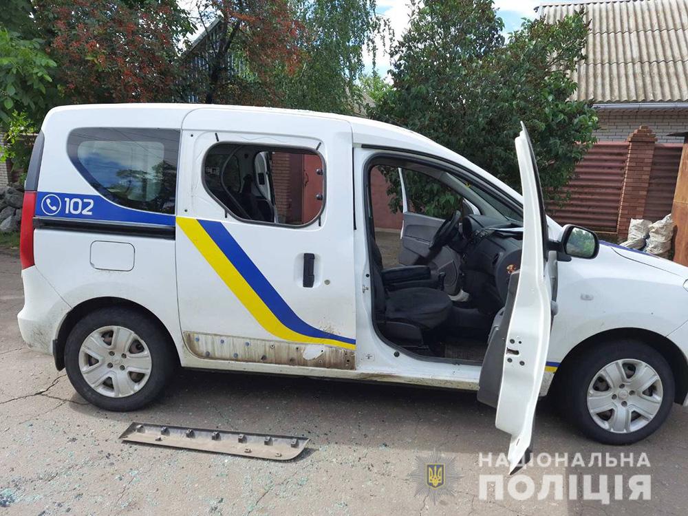 В Запорожье грабитель напал на полицейского и повредил автомобиль (ФОТО)