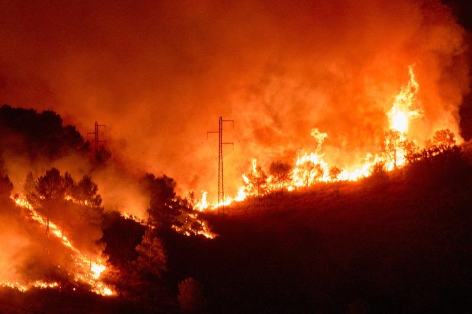 Появились жуткие фото лесных пожаров в Испании
