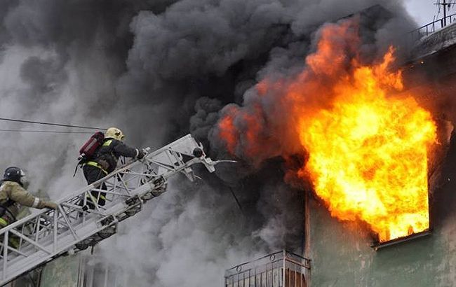 В Киеве произошел пожар в десятиэтажном доме