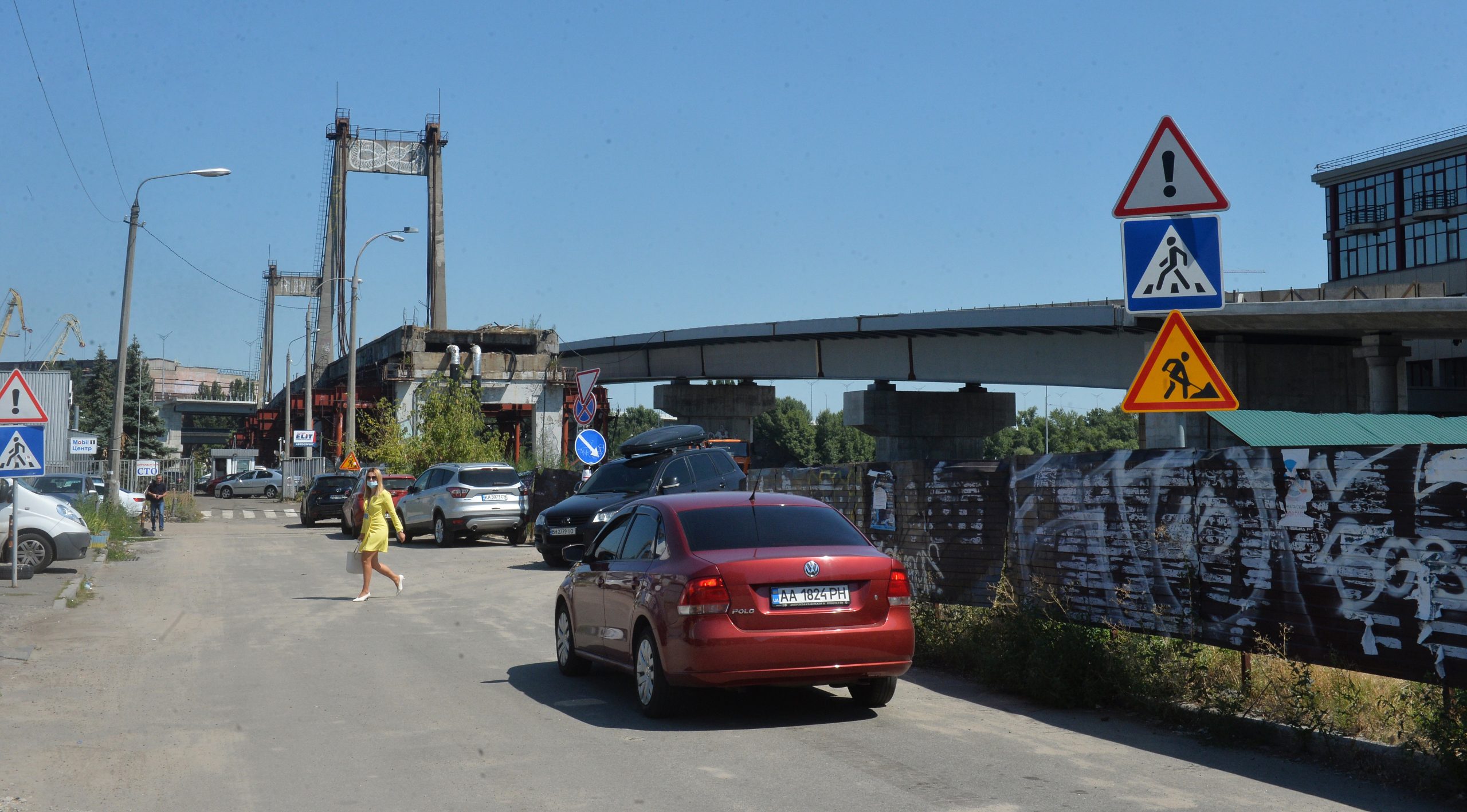 В Киеве идет ремонт Рыбальского моста