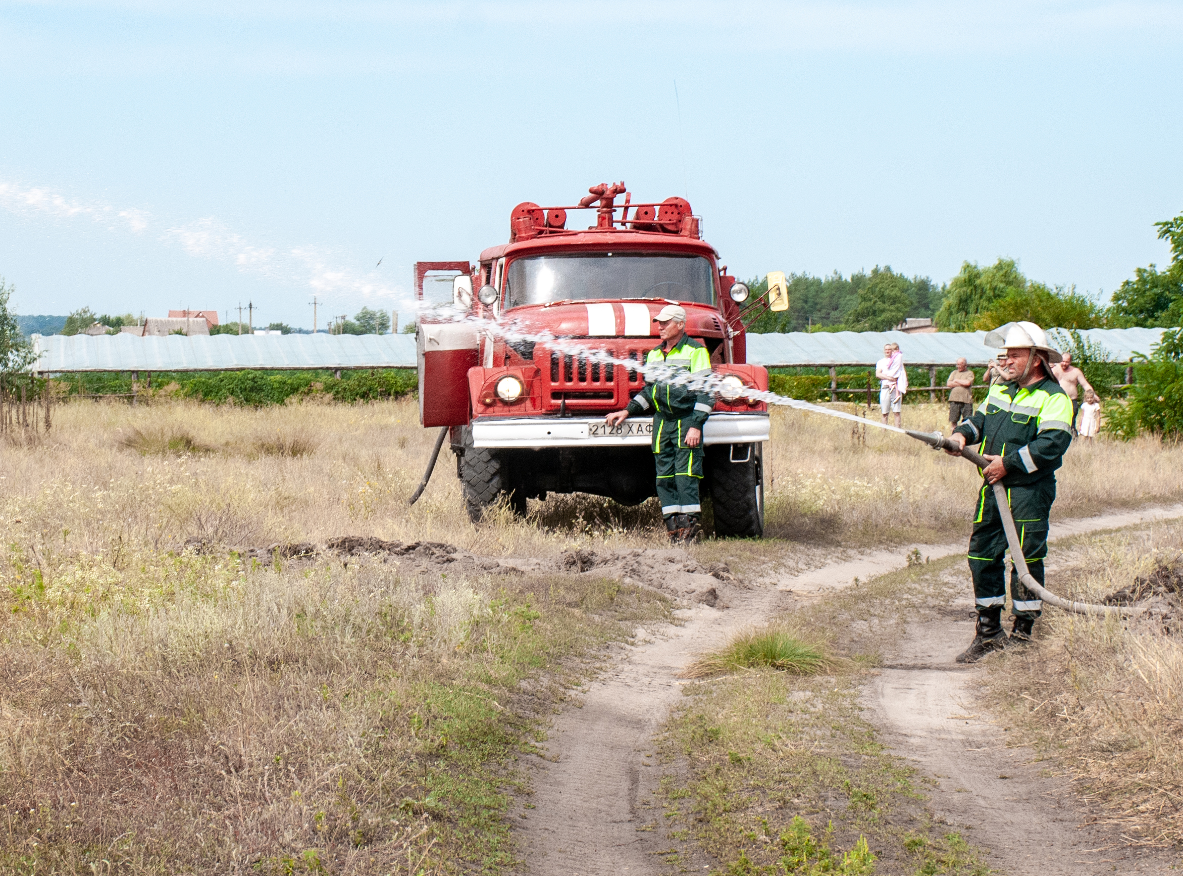 На Харьковщине учились тушить лесные пожары