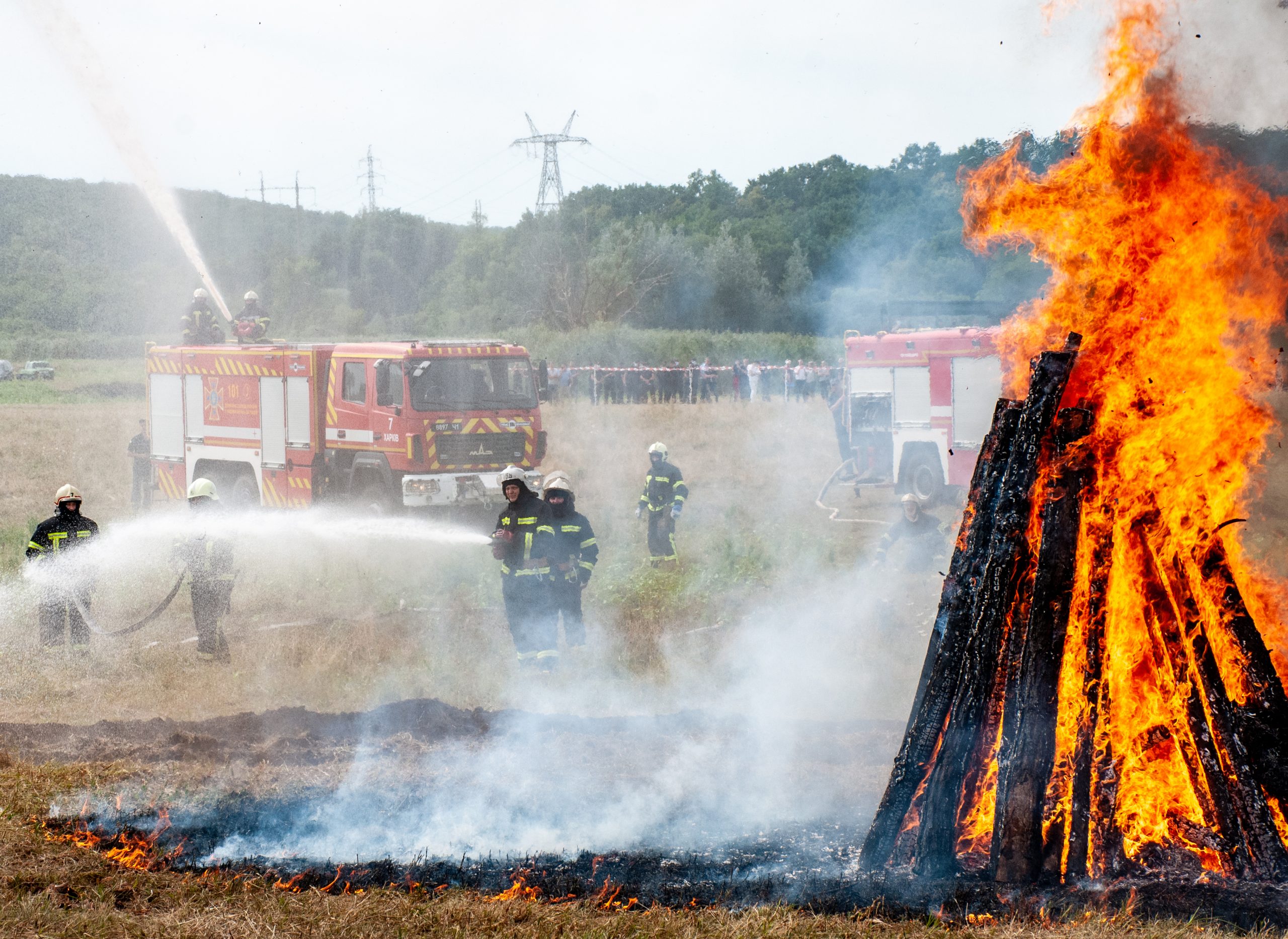На Харьковщине учились тушить лесные пожары