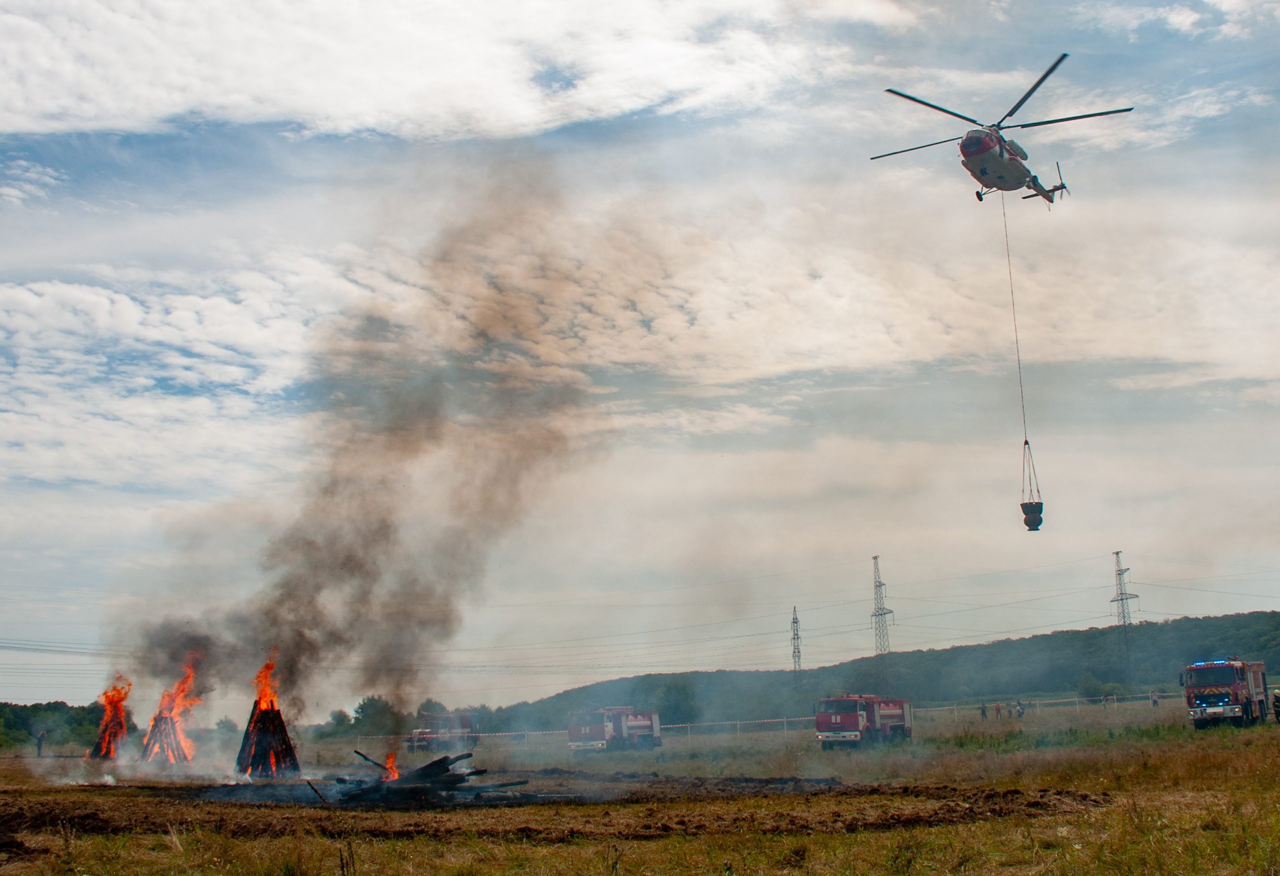 На Харьковщине учились тушить лесные пожары