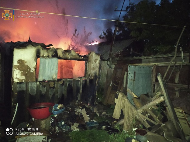 Под Харьковом мужчина сгорел в собственном доме (ФОТО)
