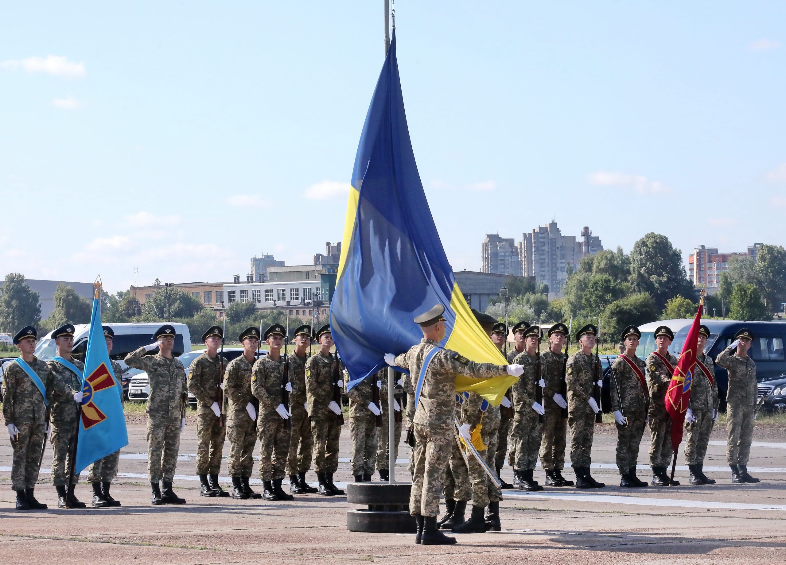 В Киеве проходят репетиции парада войск ко Дню Независимости Украины