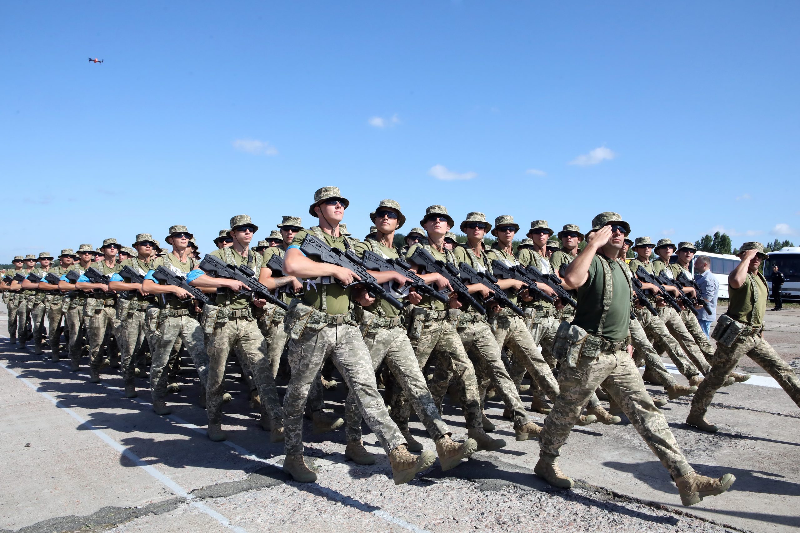 В Киеве проходят репетиции парада войск ко Дню Независимости Украины