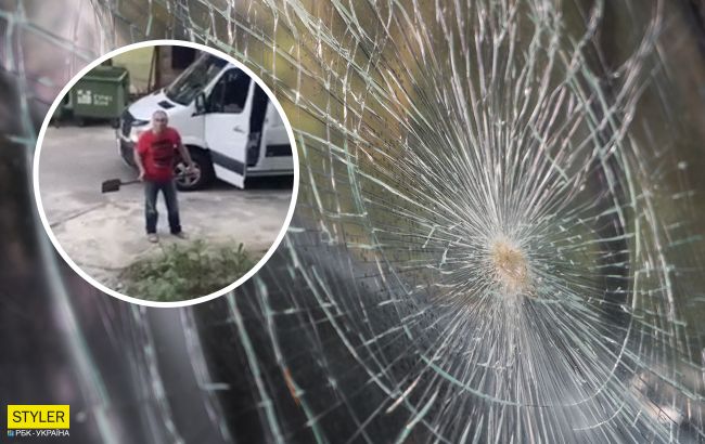 В Житомире мужчина разбил окна соседям лопатой за запрет парковки (ВИДЕО)