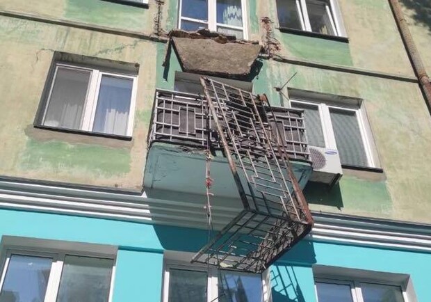 В центре Киева обрушился балкон (ФОТО)