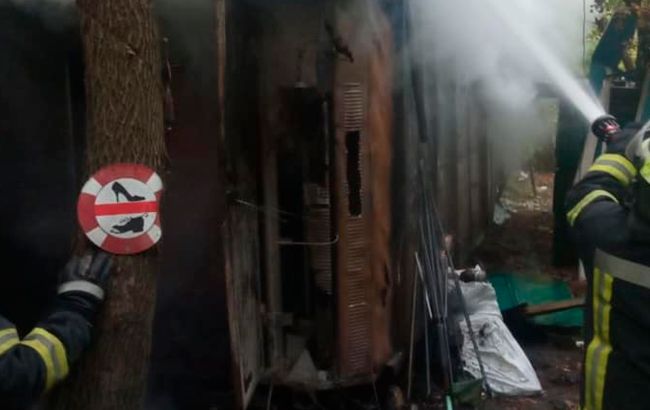 В Гидропарке Киева в ходе пожара обнаружили тело (ФОТО) 