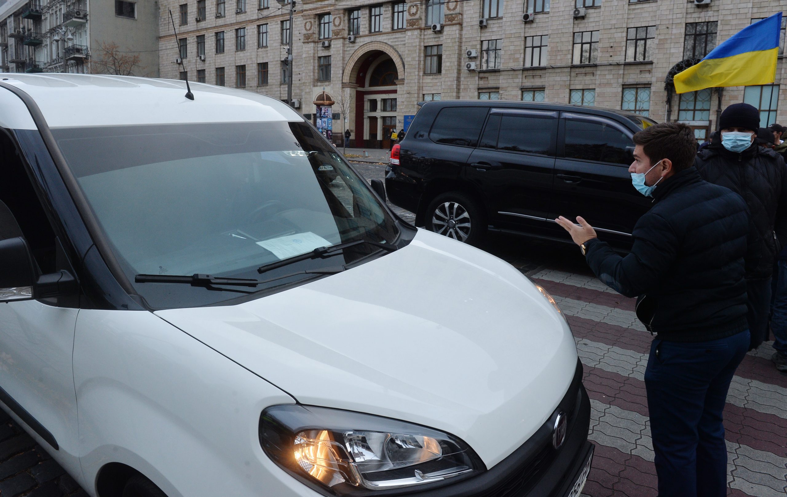 В Киеве водители протестовали против новых правил перевозки пассажиров
