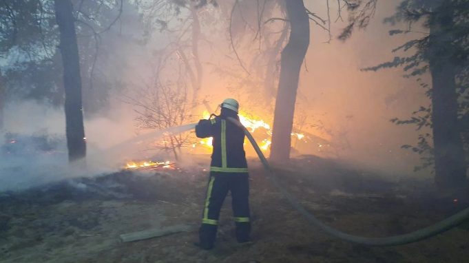 На Лысой горе в Киеве произошел пожар (ФОТО)