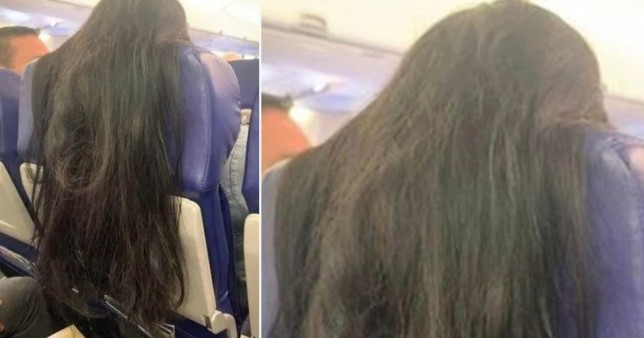 Женщина в самолете удивила пассажиров невероятно длинными волосами (ФОТО)