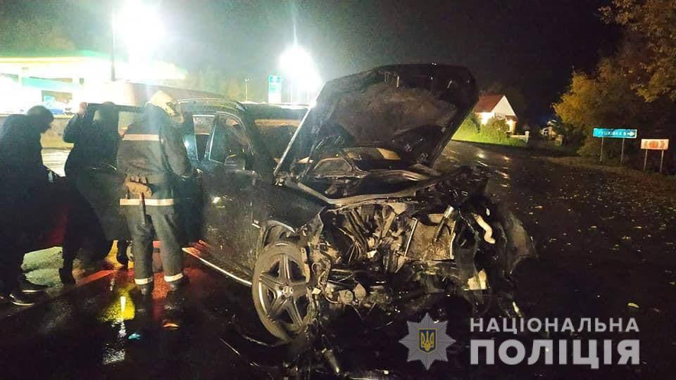 В Черкасской области автомобиль загорелся во время ДТП (ФОТО)
