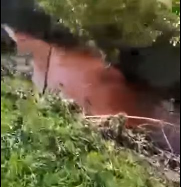 На Львовщине заметили «кровавую реку» (ФОТО, ВИДЕО)