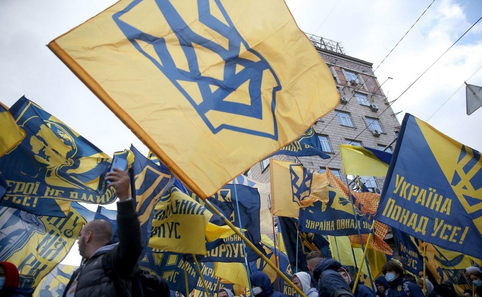 Участник марша в Киеве выкрикивал антисемитские высказывания (ВИДЕО)