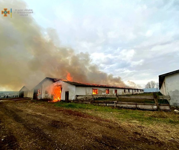 В Тернопольской области горела ферма (ФОТО)