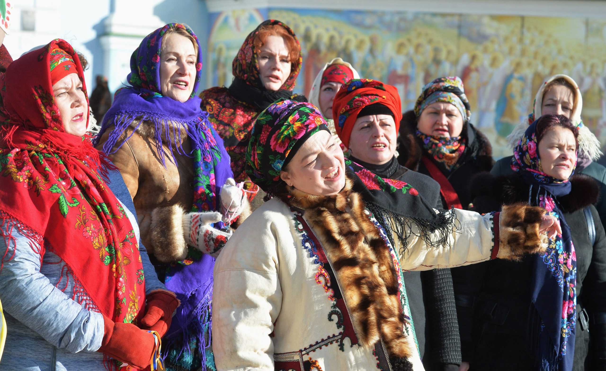 В Киеве на Михайловской площади пели колядки