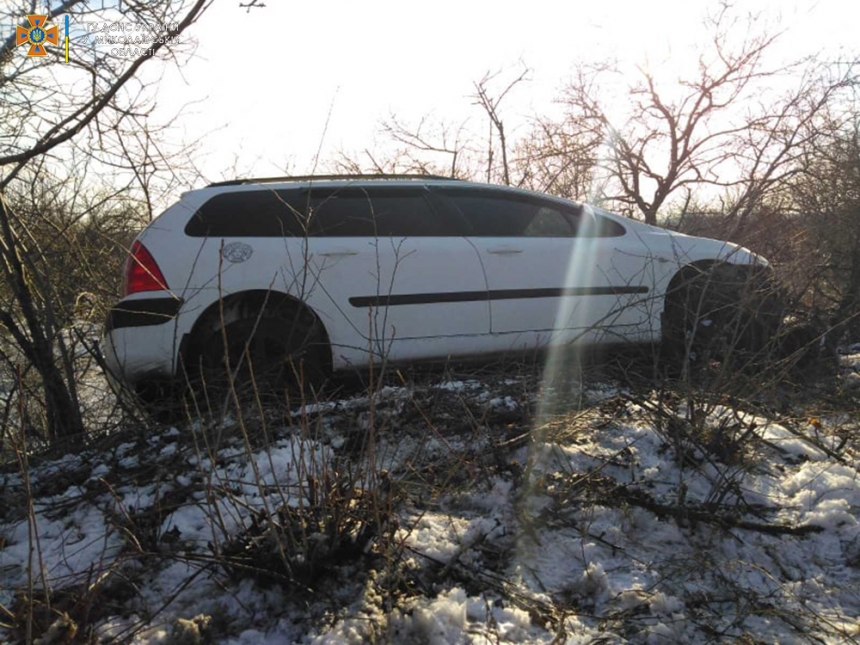 В Николаевской области водитель Peugeot угодил в кювет (ФОТО)