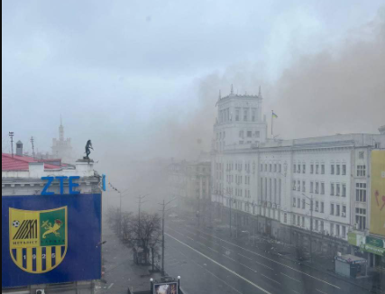 В Харькове крылатая ракета попала в здание горсовета (ФОТО)